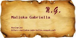 Maliska Gabriella névjegykártya